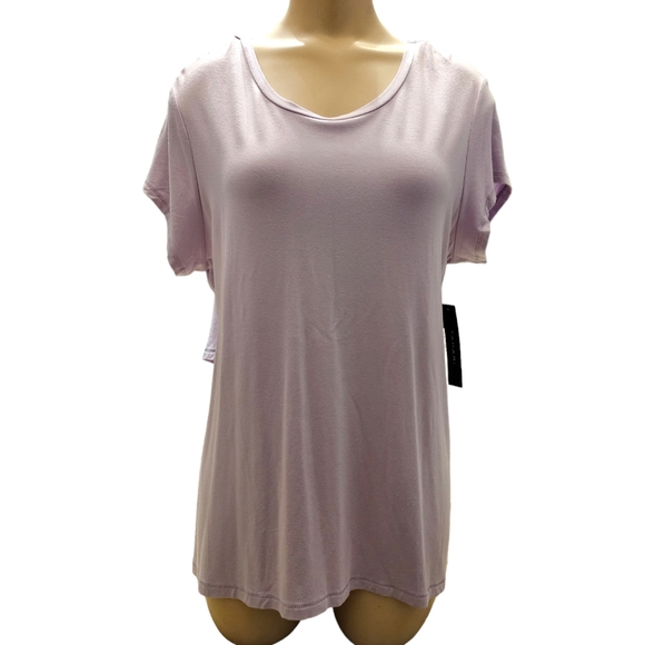 Tahari Crossover Back Tee - Picture 2 of 6
